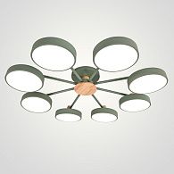 Потолочная люстра MOVE 8 Green 98*98*18 см, 8*LED*12W, 3000, 4000, 5000K, ImperiumLoft MOVE_01, Зелёный