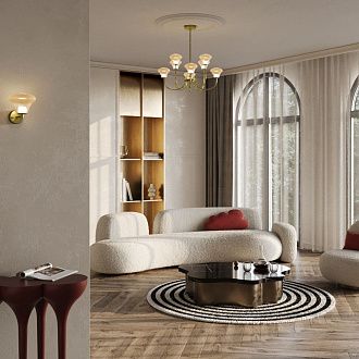 Бра 19,5*15*-17,5 см, *LED*3W, 3000K Maytoni Dynasty MOD402WL-L3BS3K, Латунь