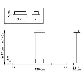 Люстра подвесная10 120*17/140 см, 36W 3000K Lightstar Lodi 723527 Дерево; Черный
