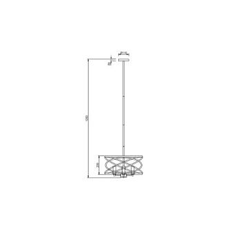 Подвесная люстра Vele Luce Florence VL5092P04, диаметр 40 см, черный