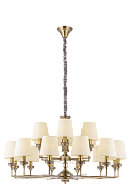 Люстра Ø1040 x H550(1500), мм, 18*40W (720W), BRONZE (Бронза) NewRgy 8906/12+6BR BRONZE