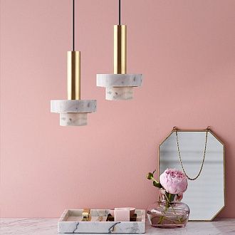 Подвесной светильник CADIS Терраццо 15*15*23 см, 1*E14*40W, ImperiumLoft CADIS01, Чёрный, Золотистый, Серебристый