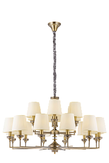 Люстра Ø1040 x H550(1500), мм, 18*40W (720W), BRONZE (Бронза) NewRgy 8906/12+6BR BRONZE