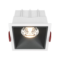 Светильник 9 см, 15W, 3000K, Maytoni Downlight Alfa LED DL043-01-15W3K-SQ-WB, белый-черный