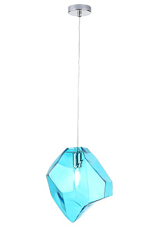Светильник подвесной 25 см, 1*E14*40W,  Crystal Lux NUESTRO SP1 CHROME/BLUE, Хром