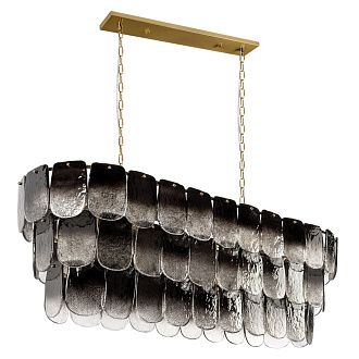 Подвесная люстра 120 см, LOFT IT Gradient 10482/1200R Smoke, золото