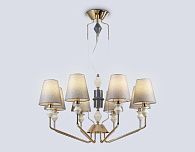 Подвесная люстра с абажурами **126- см, 8*E14*40W, K, Ambrella Light High Light LH75403, золото