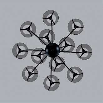 Люстра потолочная 83*70 см, 12*G9*20W Lumion Smoky 6570/12C черный