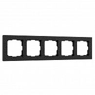 W0052408 Рамка на 5 постов Hammer, черный Werkel, 4690389163579