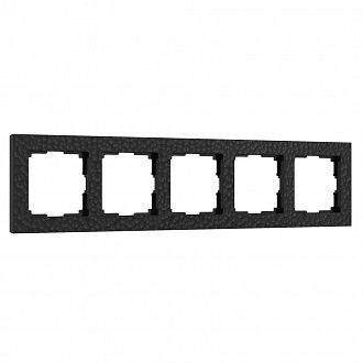W0052408 Рамка на 5 постов Hammer, черный Werkel, 4690389163579
