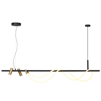 Светодиодный светильник 180 см, 40W, 3000K, Odeon Light CORDA 4397/40L, черный