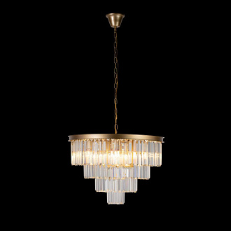 Подвесная люстра Loft IT Prism Clear 10019/600C, диаметр 60 см, золото