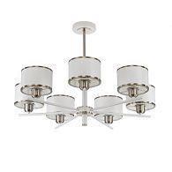 Люстра на штанге 74 см с абажурами Белая Citilux ALTON CL421272