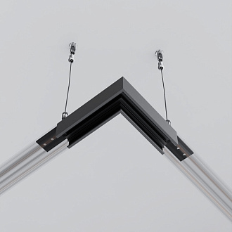 Коннектор 10*10*2,9 см, Maytoni Technical Magnetic track system Exility накладной черный TRAM034CL-41B черный