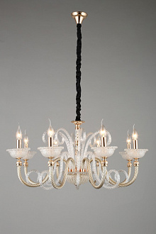 Люстра подвесная Omnilux Agerola OML-88303-08 золото диаметр 84 см.