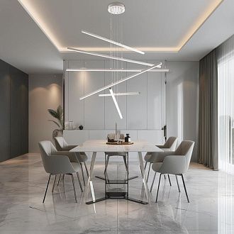 Подвесная люстра 120*125 см, 180W, 3000-6000K, Citilux Стиг CL203260 белый