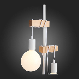 Торшер 24*26 см, 120W,  EVOLUCE  BAGETTI SL1142.505.01  Белый, Светлое дерево