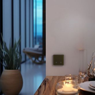 Радиовыключатель сенсорный HiTE PRO SN-R2 (Темно-коричневый, закругленные углы) HPSW-SNR2-D/B