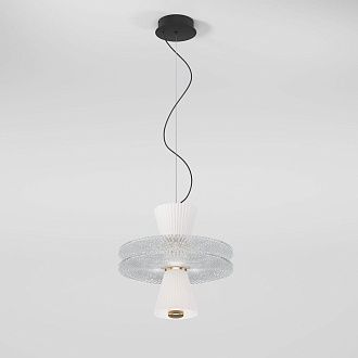 Подвесной светильник 30*30*33-133 см, LED*7W, 4000K, Eurosvet Titania 40028/1 LED, черный, a069190