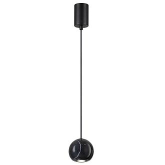 Подвесной светильник 7 см, 5W, 3000K, Odeon Light Midcent Dex 4361/5L, черный-мрамор