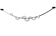 Светильник 35W, 304 см , 3000K Crystal Lux BOSQUE SP7 L3000 BLACK/TRANSPARENT Черный