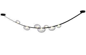 Светильник 35W, 304 см , 3000K Crystal Lux BOSQUE SP7 L3000 BLACK/TRANSPARENT Черный