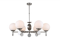 Люстра на штанге Stilfort 2141/11/06P, диаметр 82 см, никель