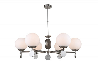 Люстра на штанге Stilfort 2141/11/06P, диаметр 82 см, никель