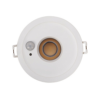 Встраиваемый светильник с датчиком движения 9 см, 5W, 4000K, Citilux SIGMA CLD00305S LED, белый, вр 8 см