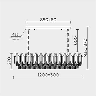 Подвесная люстра MODELUX ML.9006.1200 GD-BR