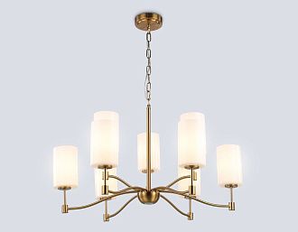 Подвесная люстра **43-106 см, 6+3*E14*40W, K, Ambrella Light High Light LH56054, латунь