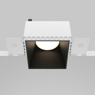 Светильник 13 см, Maytoni Downlight Share DL051-01-GU10-SQ-WB, черный, вр 8 см