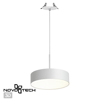 Светодиодный светильник 22 см, 30W, 4000K, Novotech Prometa 358764, белый
