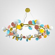 Подвесная люстра Light of MATISSE R D130 130*130*22 см, 18*G9*20W, ImperiumLoft MATISSE-R01, Золотистый, Разноцветный