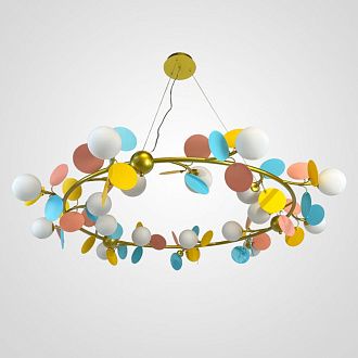 Подвесная люстра Light of MATISSE R D130 130*130*22 см, 18*G9*20W, ImperiumLoft MATISSE-R01, Золотистый, Разноцветный