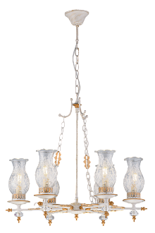 Люстра Ø640 x H550(900), мм, 6*40W (240W), PAINTING WHITE (Белый с позолотой) Sfera Sveta 002/6A PAINTING WHITE
