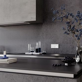 Рамка пластиковая Voltum S70 на 2 поста, белый матовый пластик Soft touch VLS100202