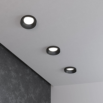 Встраиваемый светильник 7.2/6.5 см, GU10, IP20 Elektrostandard 111 MR16 черный, вр 6,5 см