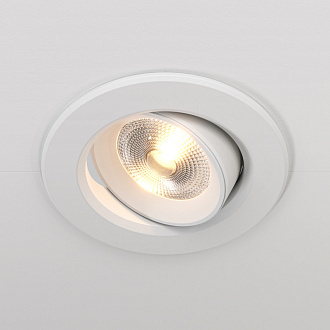 Встраиваемый светильник 9 см, 9W, 3000K, белый, теплый свет, Maytoni Phill DL013-6-L9W, LED, вр 7 см