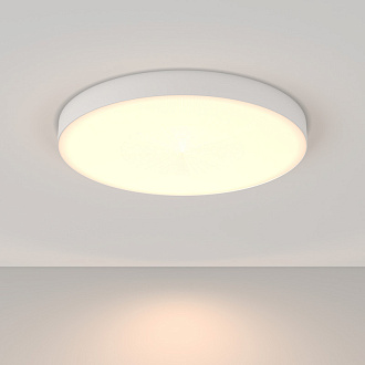 Накладной светильник 60*60*6 см, LED, 90W, 3000К, Maytoni Technical Zon C032CL-90W3K-RD-W белый