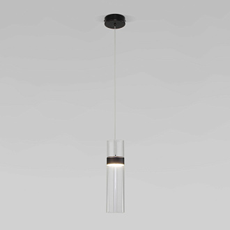 Подвесной светильник Eurosvet Lumen 50244/1 LED черный/прозрачный
