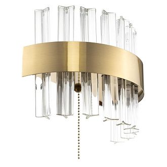  Бра хрустальное с выключателем Бронза CL337313 