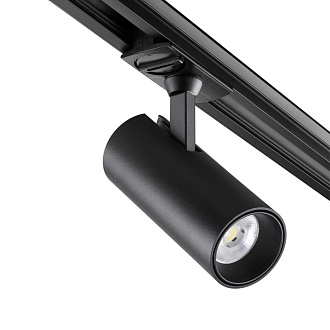 Светильник трековый однофазный трехжильный светодиодный 10,5*8,1*5 см, LED 15W*4000 К, Novotech Port Selene, черный, 359154