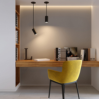 Встраиваемый подвесной LED светильник черный Drop 8W (50222 LED) 50222 LED Elektrostandard, вр 4,4 см