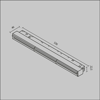 Светильник на шине 32,6*2,2*4,6 см, LED, 18W, 4000К, Maytoni Technical Parete TR106-2-18W4K-B черный