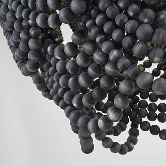 Подвесная люстра Amelia Wood Bead Chandelier 60*60*71 см, 5*E14*40W, ImperiumLoft 40.2125, Чёрный, Коричневый