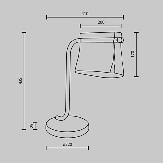 Настольный светильник 22*41*48,5 см, LED 8W 3000K Maytoni Modern Cabaret MOD170TL-L8BS3K латунь