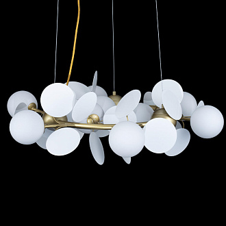 Люстра подвесная LOFT IT Matisse 10008/700 white, диаметр 70 см, золото-белый