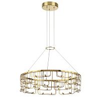 Подвесной светильник *62*-221 см, 88*LED*44W, 3000K, Odeon Light ZAHA 7060/44L, золото