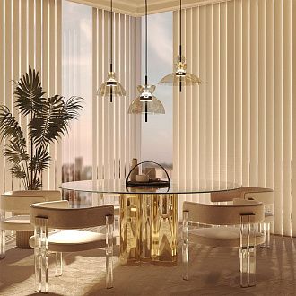 Подвесной светильник 25*25*349,5 см, LED*12W, 3000K, Maytoni Bangkok MOD185PL-L12CG3K1, черный